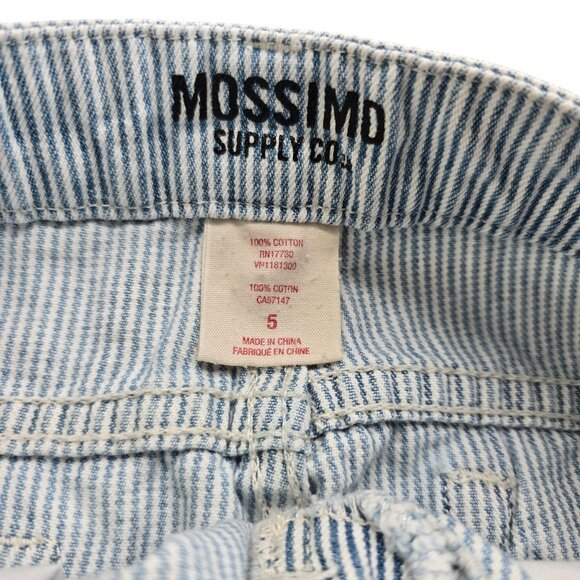 Mossimo Juniors Shorts Blue White Striped Distressed Denim Shorts Size 5 JJ3926 - Picture 7 of 7